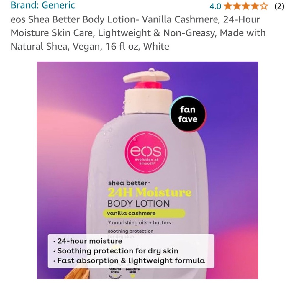 EOS evolution smooth body lotion